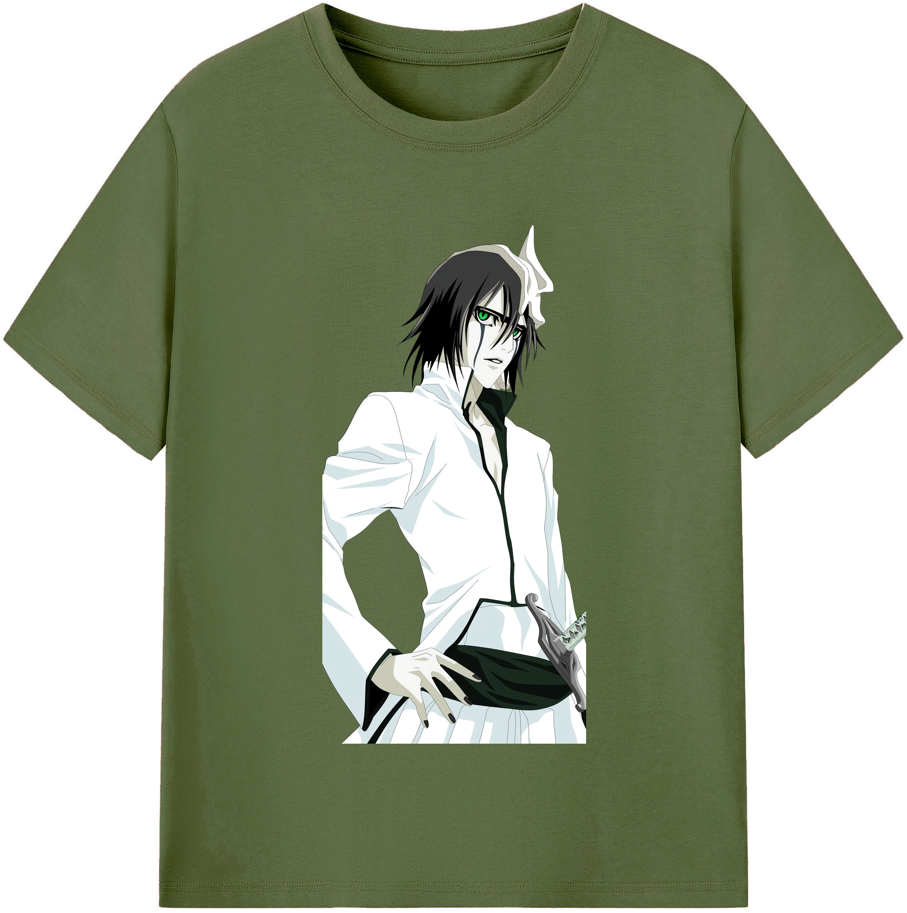 （画像用） ブリーチ ウルキオラ·シファー BLEACH Ulquiorra cifer 綿100％半袖Tシャツ（フロントプリント）